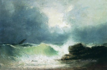 Ola de la costa del mar 1880 Romántico Ivan Aivazovsky Ruso Pinturas al óleo